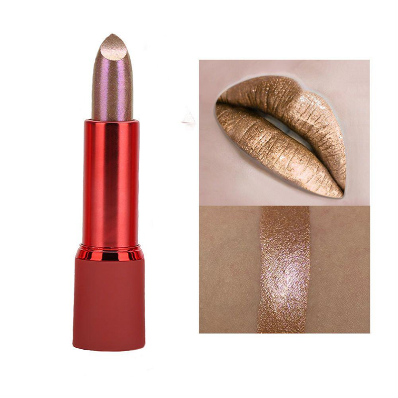 Glitter Lipstick Waterdichte Metallic Lipgloss Waterdichte Parel Lipgloss voor Vrouwen Cosmetische Lipstick
