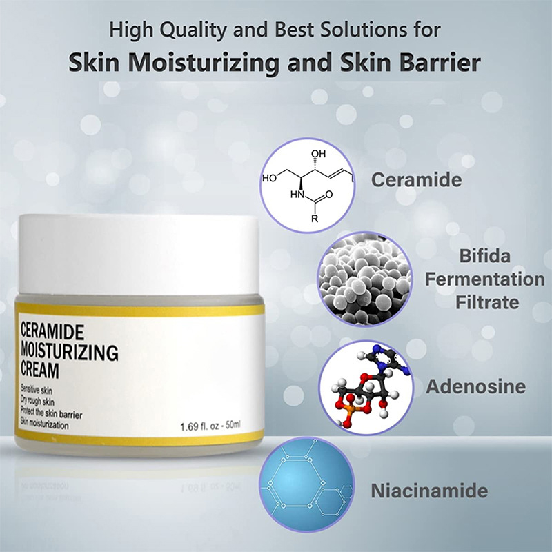 Ceramide crème hydrateert en hydrateert verbetert de huidconditie en voorkomt een droge en gebarsten huid 50g