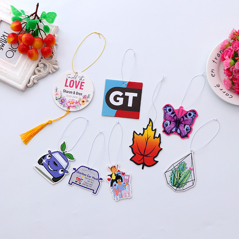 Ontwerp grappige auto luchtverfrisser / papieren luchtverfrisser / hangende luchtverfrisser