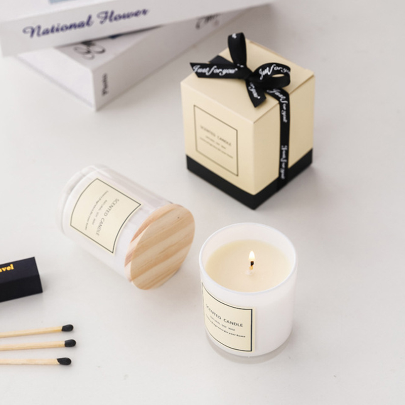 150g romantische ronde sojawas verjaardagskaarsen geurende luxe handgemaakte veganistische geurkaarsen cadeauset