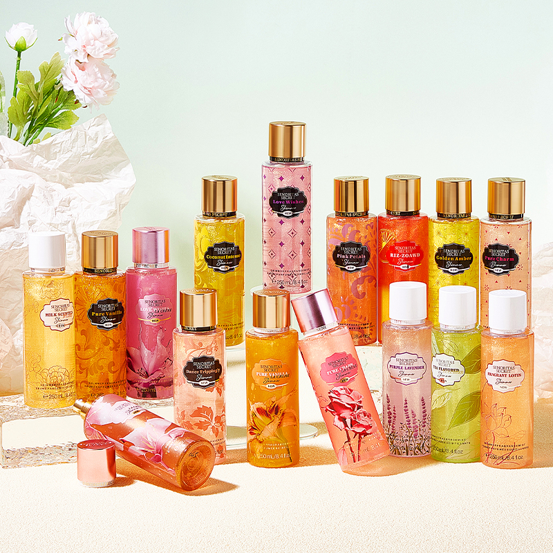 250ml Body Spray Geparfumeerde Glitter Shimmer Spray Bloemengeur Fijne Mist Body Splash Mist voor Dames