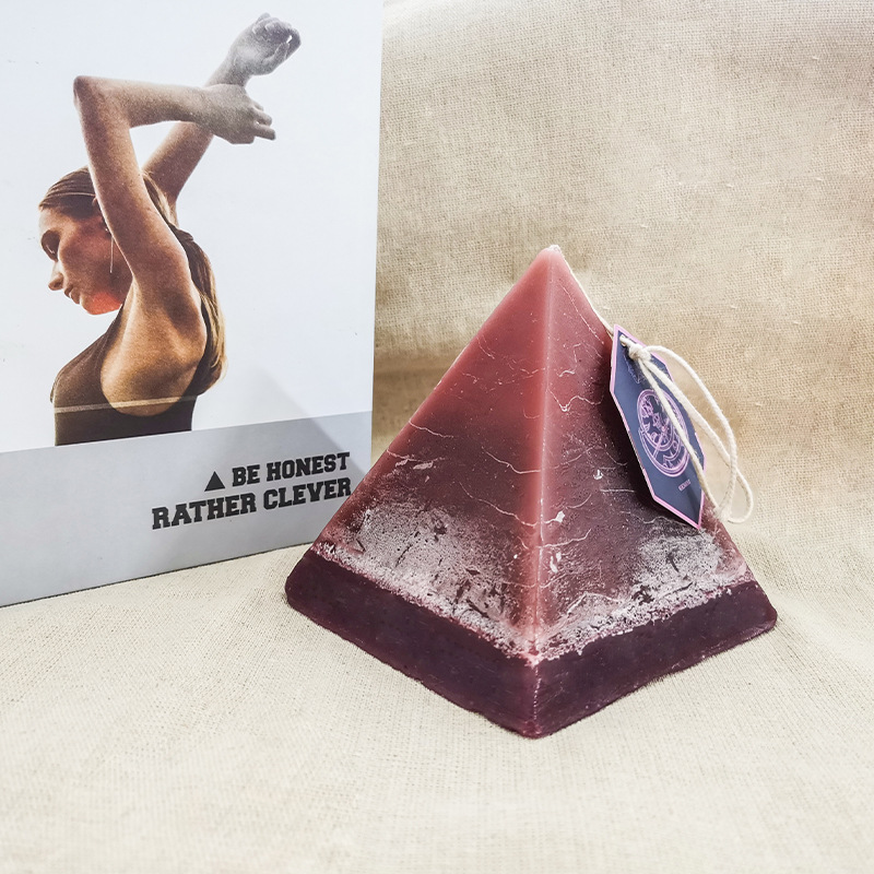 250g luxe kristallen kaars handgemaakte dierenriemgeurende piramidekaarsen met kristallen