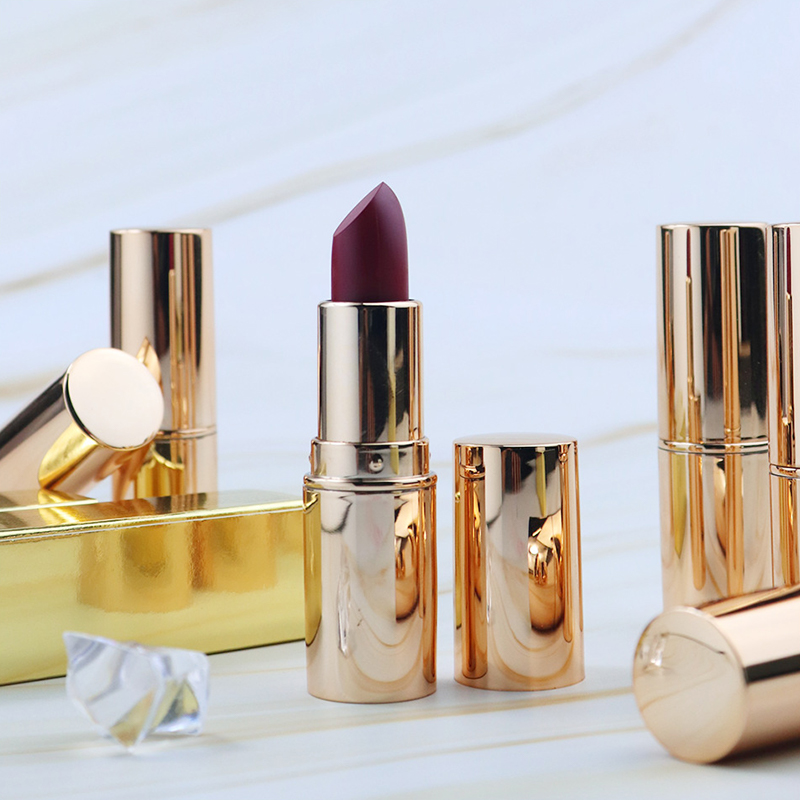 Naakt lippenstift cosmetische sexy rode matte romige waterdichte lippenstift